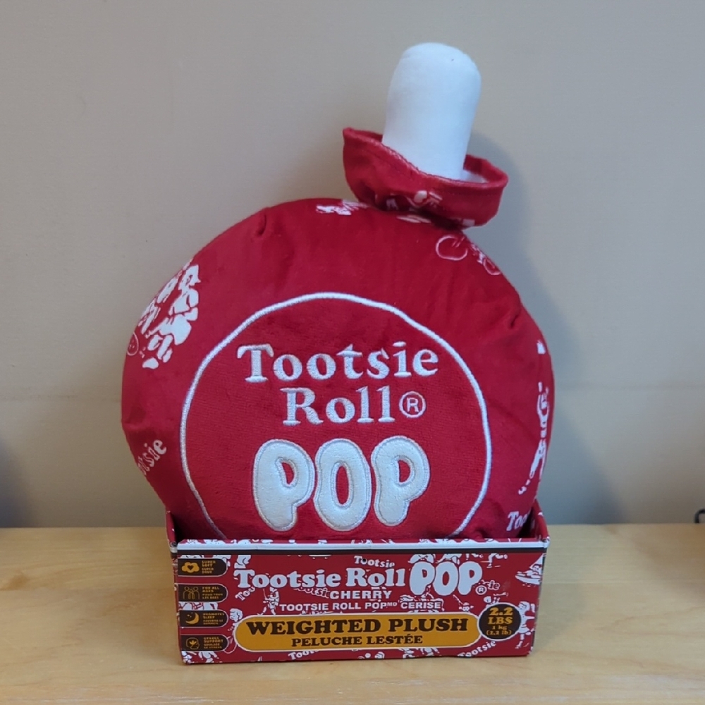 Tootsie Roll Pop Cherry Weighted Plush 2.2 lbs